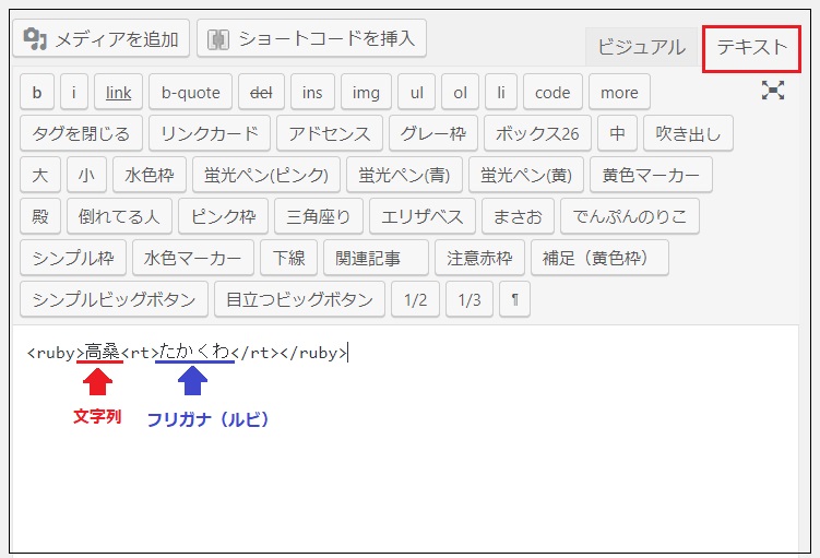 Wordpressにルビ