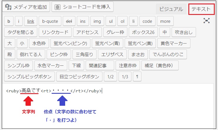 Wordpressで傍点