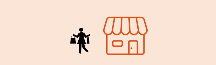 小さなお店に来る人